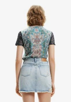 Desigual Tropical Bikini Bottoms - T-Shirt Print - Blue -Desigual cca99bc88b524efe9811b50dacb87f49