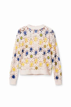 Desigual Daisies - Trui - White -Desigual ccd6bf85d4ac44a38501694af4853f00 scaled