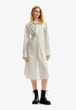 Desigual Striped Midi- Blousejurk - White
