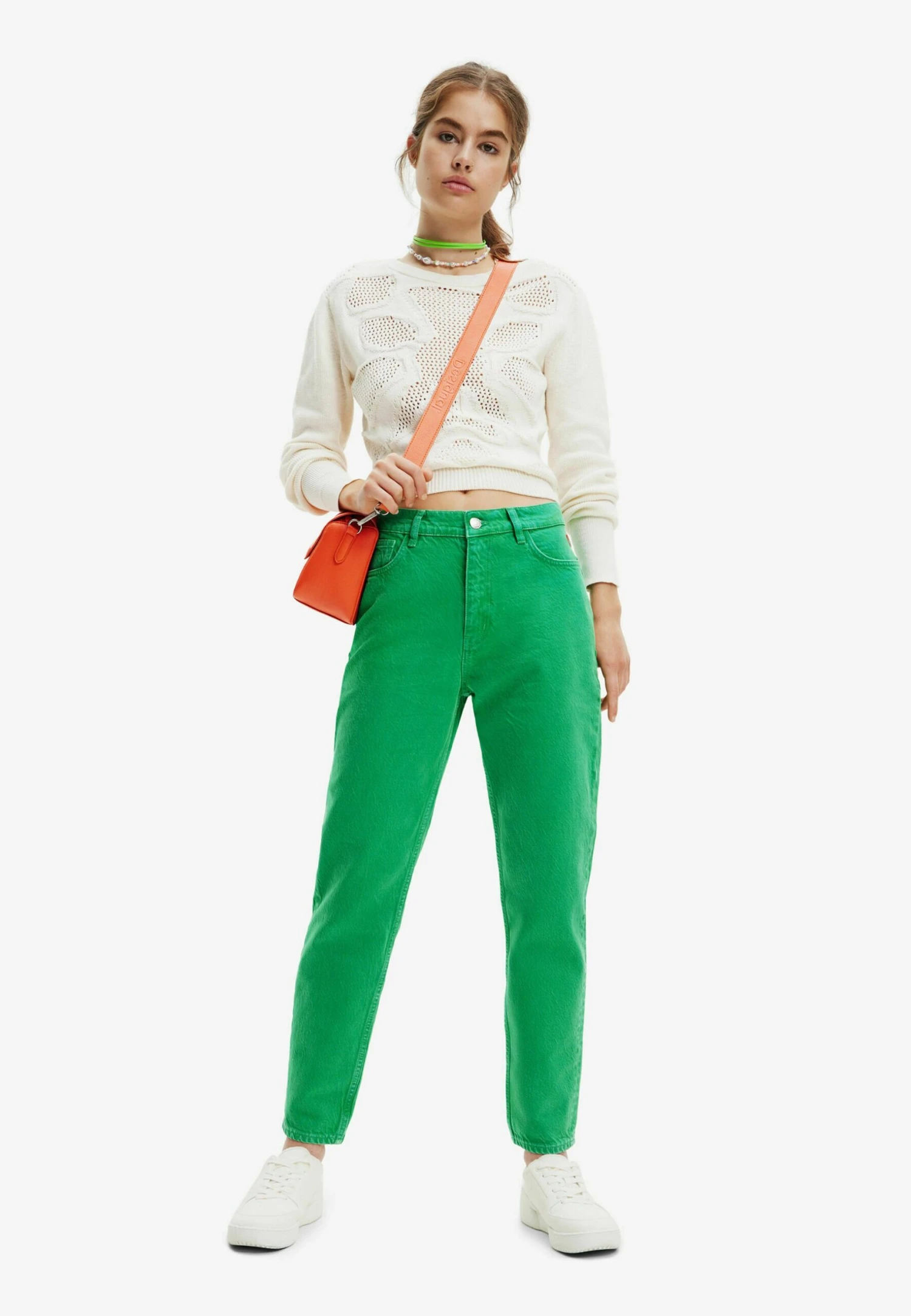 Desigual Openwork Flower - Trui - White 2 Desigual Openwork Flower - Trui - White - Afbeelding 2