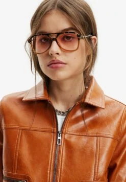 Desigual Retro Pockets - Imitatieleren Jas - Brown -Desigual ce9054ec98314ea7bc81013e51cd07b3