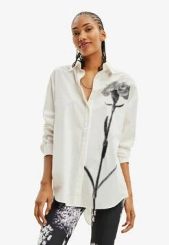 Desigual Oversize Flower - Overhemdblouse - White