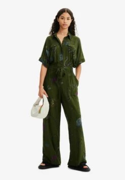 Desigual Illustrations Worker Jumpsuit - Jumpsuit - Green