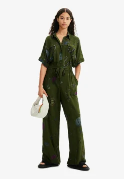 Desigual Illustrations Worker Jumpsuit - Jumpsuit - Green