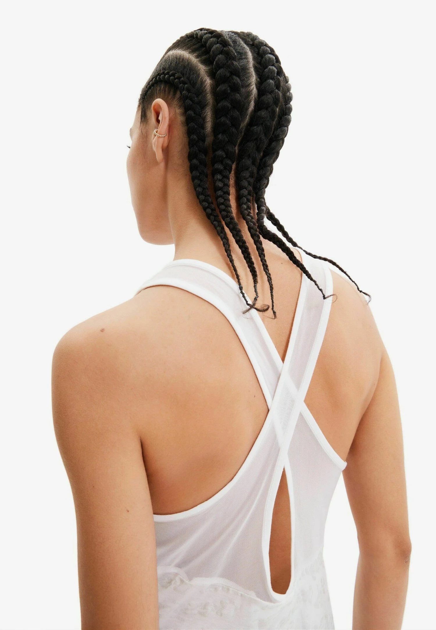 Desigual Sport Logo Vest - Top - White 4 Desigual Sport Logo Vest - Top - White - Afbeelding 4