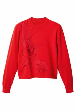 Desigual Bugs Bunny Embroidered - Trui - Red -Desigual d123e241631a470eba59998f5cd6e00d scaled