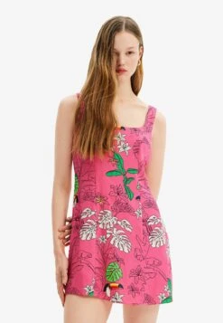 Desigual Knittriped - Jurk - Pink