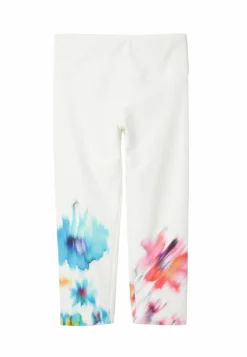 Desigual Sport Floral Cropped Leggings - Legging - White -Desigual d211fbcb5a2d4a67ae779eaaec66a274 scaled