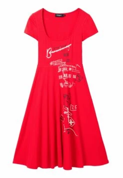 Desigual Arty Short Slim- Jerseyjurk - Red -Desigual d242e98fd22a4748a4f4dee81a4a808a