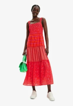 Desigual Floral Handweat - Jurk - Red