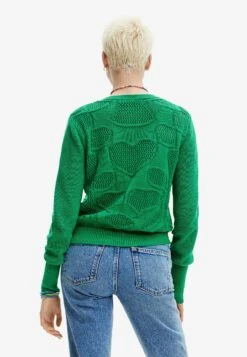 Desigual Openwork Flower - Trui - Green -Desigual d6073b18c64c49cab4ce4cb3564790fd