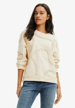 Desigual Pleated Strip - Sweater - Beige