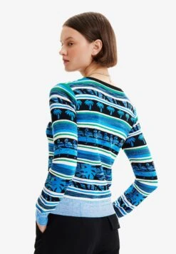 Desigual Tropical Border - Trui - Mineral Blue 7 Desigual Tropical Border - Trui - Mineral Blue -Desigual d91c57391f4946a6bbb62137a769bb1c
