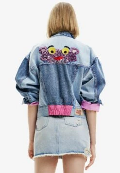 Desigual Oversize Pink Panther Denim - Spijkerjas - Blue -Desigual d93e5964274b472a9b148df8b469a28a