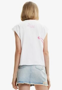 Desigual Pink Panther - T-Shirt Print - White 7 Desigual Pink Panther - T-Shirt Print - White -Desigual d99cca184a8e4dc197a2d2a2c213d85a