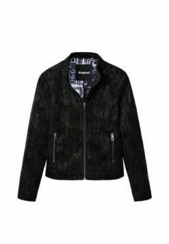 Desigual Suede-Effect Biker - Imitatieleren Jas - Black -Desigual da82d57c562f4a108ff03c4616e1e3c0