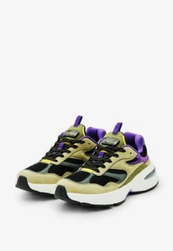 Desigual Patchwork Running- Sneakers Laag - Khaki -Desigual db1acaf117d249009acd4233011e6d5c