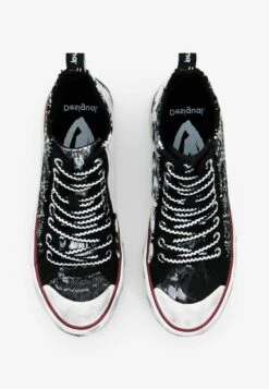 Desigual Tartan Platform High-Top - Sneakers Laag - Black -Desigual dc00c03f298a43559f27615898a4d6a8
