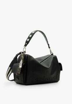 Desigual Midsize Half Logo - Handtas - Black -Desigual dce8239df8a040338f76bbaf69efdbde