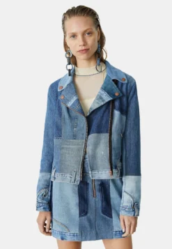 Desigual Upcycled Denim Biker - Spijkerjas - Blue