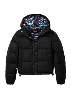Desigual Embroidered Padded - Winterjas - Black -Desigual ddcb8d9e087c4d9ba969703714761c28