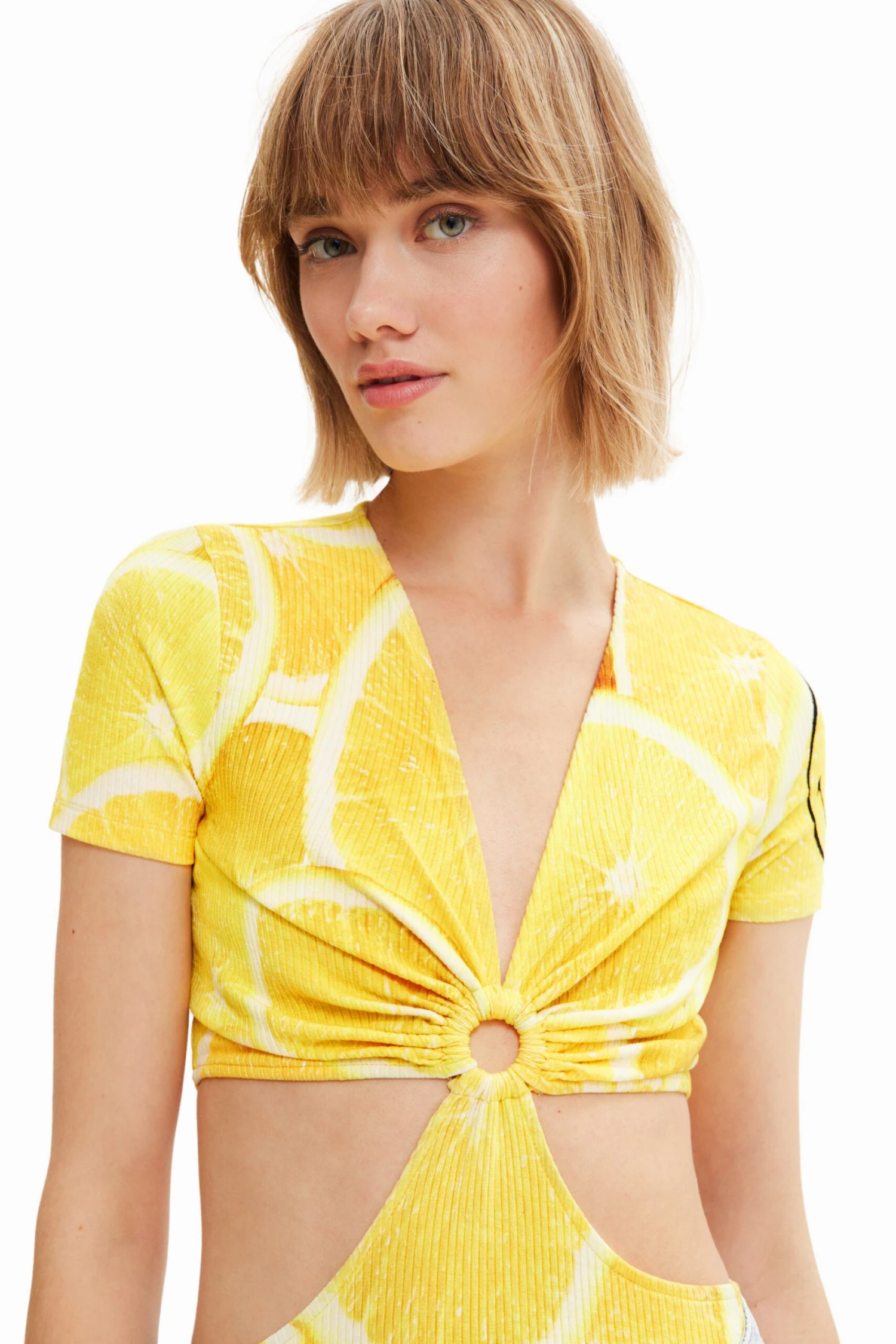 Desigual Smiley Limon - T-Shirt Print - Yellow 5 Desigual Smiley Limon - T-Shirt Print - Yellow - Afbeelding 5
