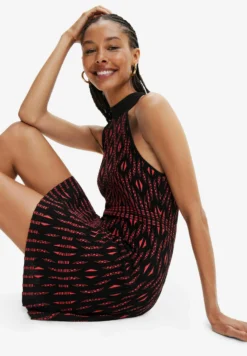 Desigual Metallic Knit Bodysuit - Gebreide Jurk - Red -Desigual e1b2a71b914a464bb372c51f8f1b35f9 scaled