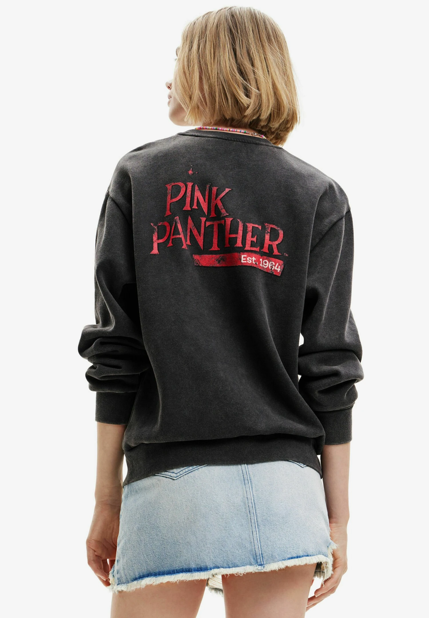 Desigual Distressed Pink Panther - Sweater - Black 3 Desigual Distressed Pink Panther - Sweater - Black - Afbeelding 3