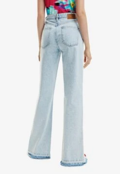 Desigual Wide-Leg Flower - Flared Jeans - Blue -Desigual e349a56f1bb64f1f885db8ef2405c4c6