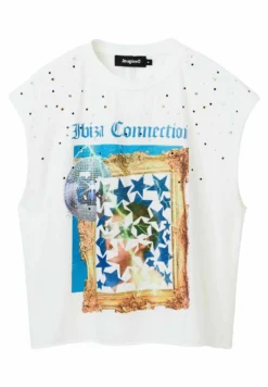 Desigual Studded Disco - T-Shirt Print - White -Desigual e4b6905e093046699445ef72bb0bd8a5 scaled
