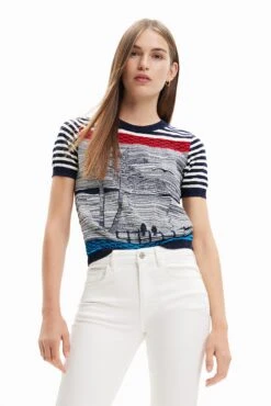 Desigual Sun - T-Shirt Print - Royal