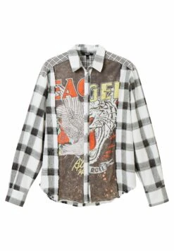 Desigual Patchwork Plaid - Overhemdblouse - Black -Desigual ea2efb02b84244b4a3e7a874a525f42e