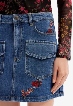 Desigual Floral Mini - Jeansrok - Blue -Desigual ea8c69e770dd477eb5efb09ec68419e5 scaled