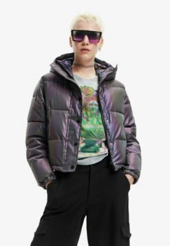 Desigual Iridescent Padded - Winterjas - Dark Purple