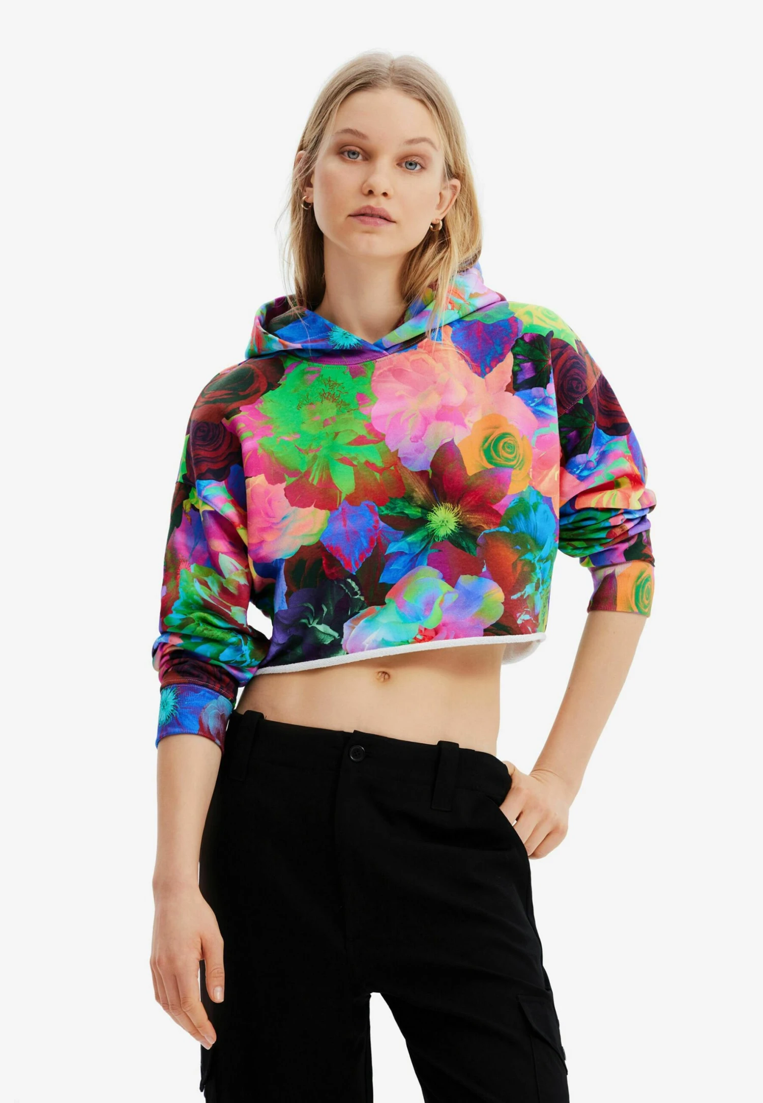 Desigual Short Oversize - Hoodie - Multi Coloured 1 Desigual Short Oversize - Hoodie - Multi Coloured