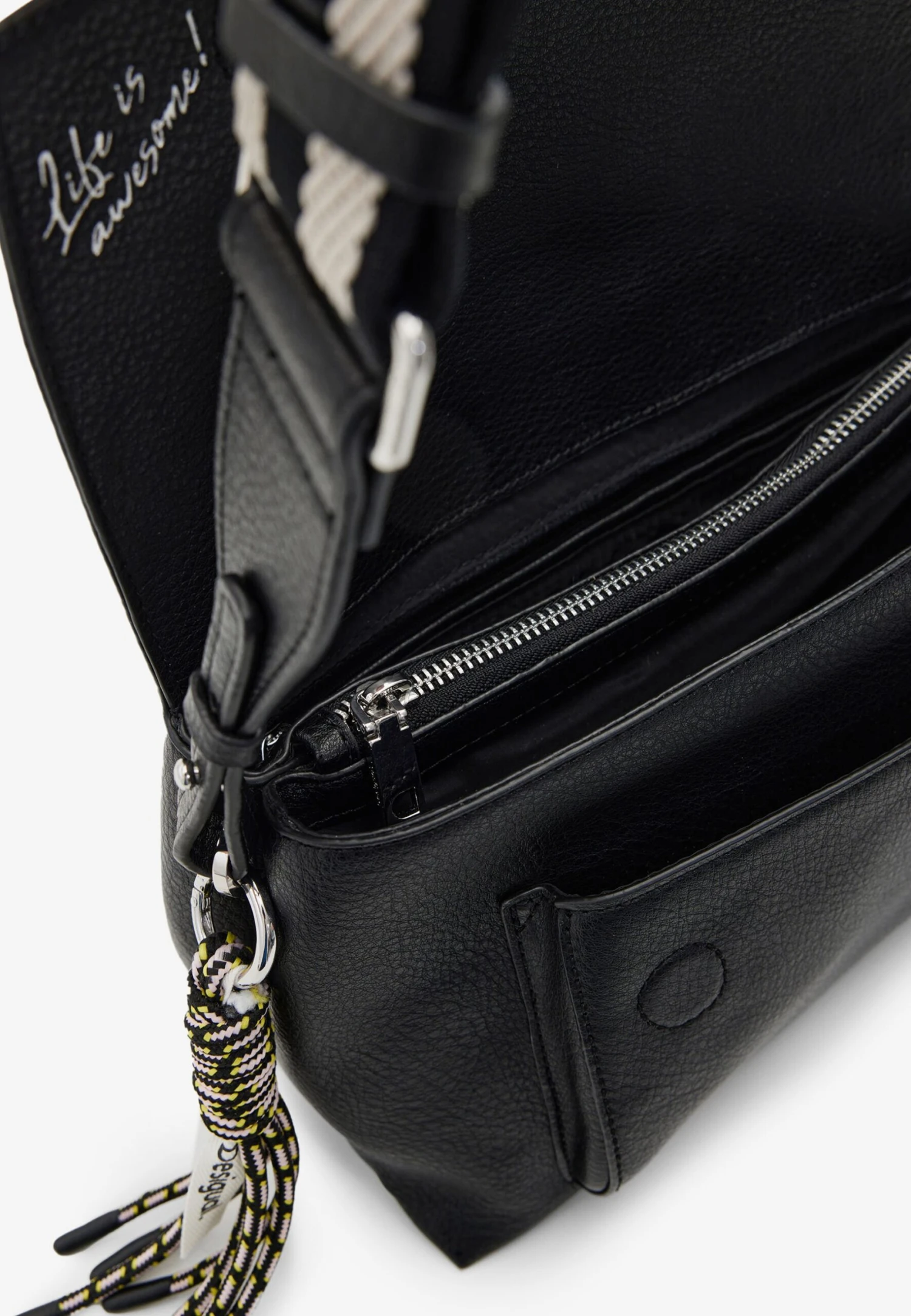 Desigual Midsize Half Logo - Schoudertas - Black 5 Desigual Midsize Half Logo - Schoudertas - Black - Afbeelding 5