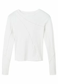 Desigual Ribbed Patchwork - Longsleeve - White -Desigual ef96911a70fe453c8a14b999277580f7