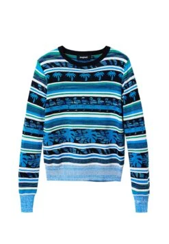 Desigual Tropical Border - Trui - Mineral Blue 9 Desigual Tropical Border - Trui - Mineral Blue -Desigual efdf4c1b9a5745949d1fab0fa76d0605