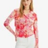 Desigual Twisted With Pleats - Overhemdblouse - Red