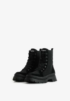 Desigual Leopard Effect Lace Up - Veterlaarzen - Black -Desigual f31d839bfb154a098134354d52488e81