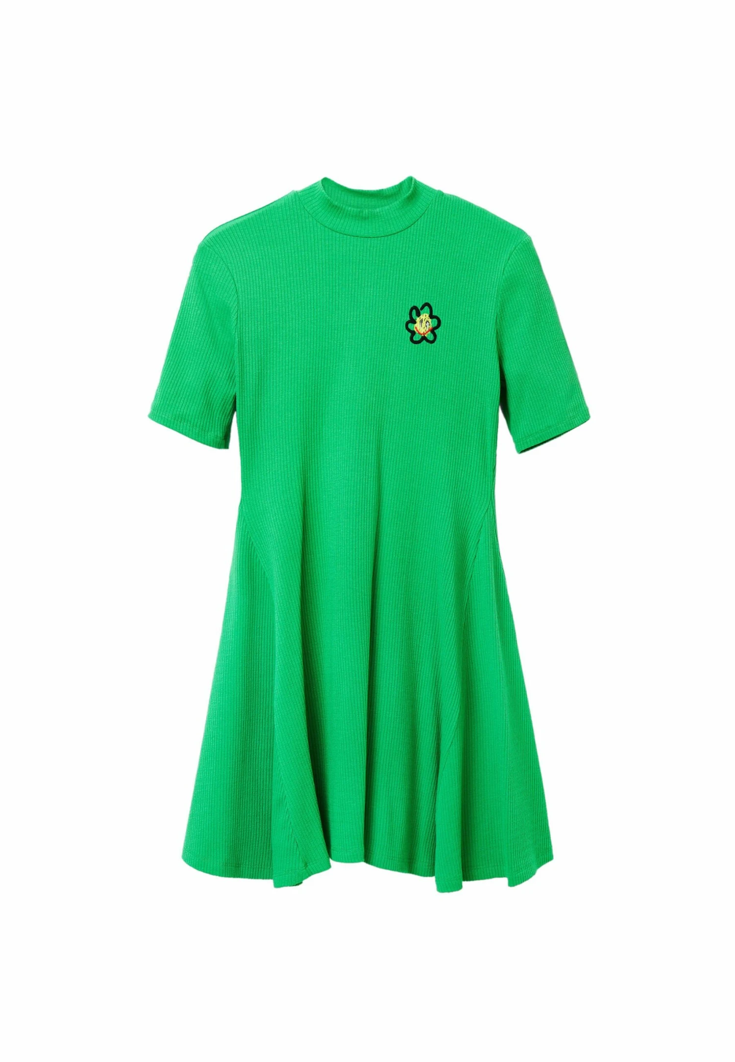 Desigual Flower Skater - Gebreide Jurk - Green 5 Desigual Flower Skater - Gebreide Jurk - Green - Afbeelding 5