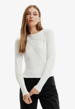 Desigual Ribbed Patchwork - Longsleeve - White