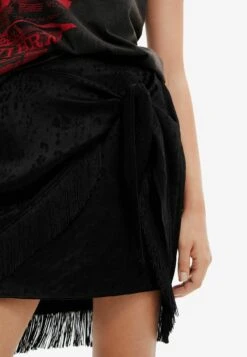 Desigual Fringed Wrap - Wikkelrok - Black -Desigual f3dde978e2bb4bd78c0ac29254226f52