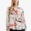 Desigual Fine Newspaper - Overhemdblouse - White