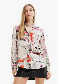 Desigual Fine Newspaper - Overhemdblouse - White