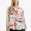 Desigual Fine Newspaper - Overhemdblouse - White