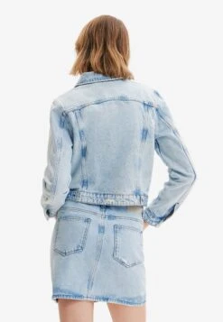 Desigual Eyes Denim Trucker - Spijkerjas - Denim Light Wash -Desigual f4f45ead7c5543469e14f67ee748d944