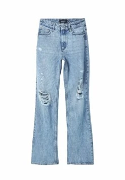 Desigual Wide-Leg Rhinestone - Straight Leg Jeans - Blue -Desigual f4ff7eb7b6e44380ad763893890ed921