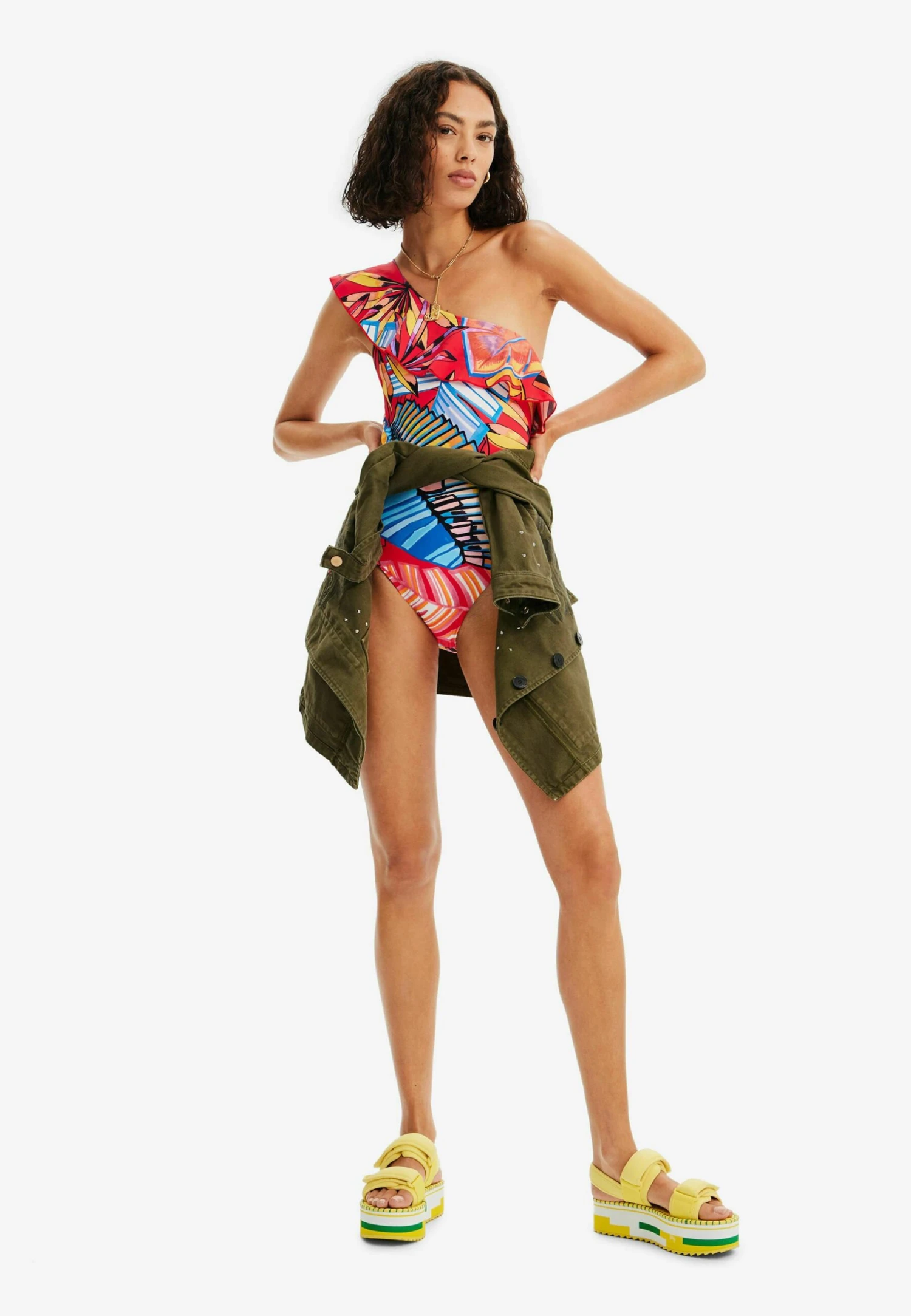 Desigual Asymmetric Strap Swimsuit - Badpak - Orange 2 Desigual Asymmetric Strap Swimsuit - Badpak - Orange - Afbeelding 2