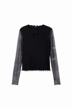 Desigual Combination Heart Cut Out - Longsleeve - Black 8 Desigual Combination Heart Cut Out - Longsleeve - Black -Desigual f5fdd5d2feea4997b48b9c9e8bc89344